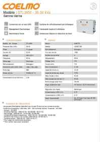 Information sur le groupe électrogène Coelmo 39,5 kVa